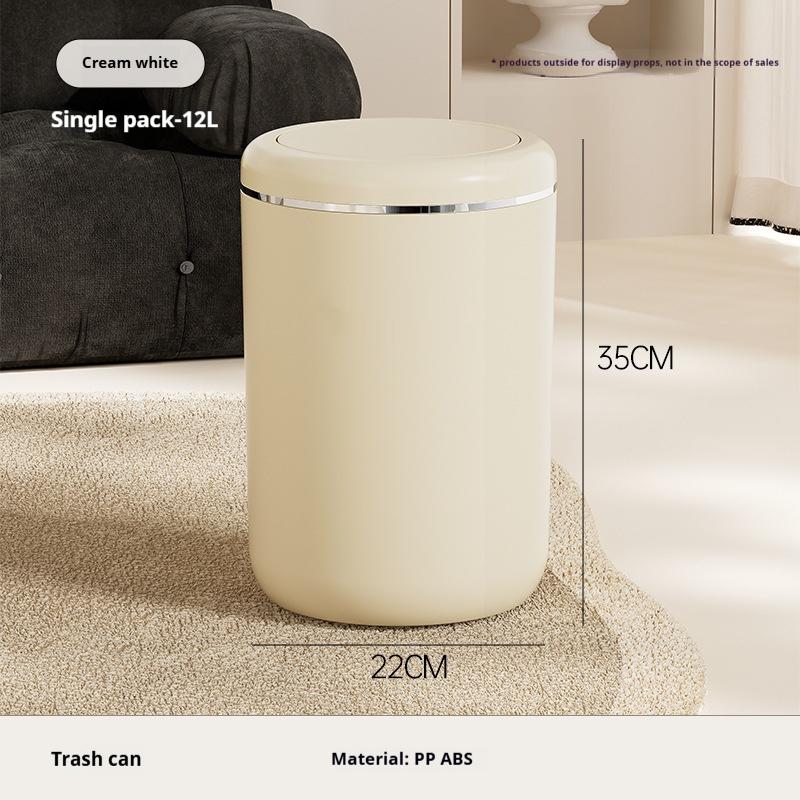Trash Can with Pop-up Lid Waterproof with Cover Room Kitchen Toilet Bathroom Waste Storage Box Desktop Storage Box Home Supplies