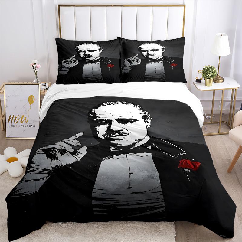 Godfather'S Iconic Pose Print 3Pcs Bedding Setduvet Cover With 2 Bedropillowcase Home Birthday Gift
