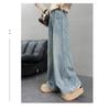 Jeans Larghi alla Moda per Ragazze, Coreani Primavera/Autunno 2026, Pantaloni Casual a Gamba Dritta per Bambini di Taglia Media e Grande