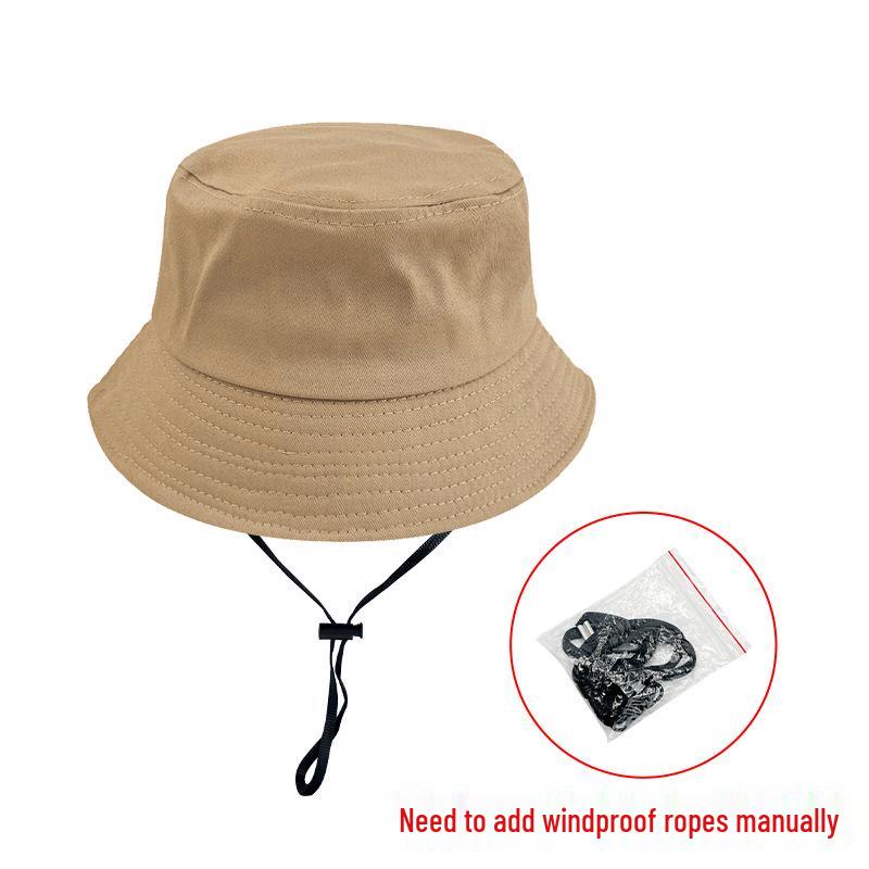 Children's Adjustable Solid Color Cotton Bucket Hat - European & American Style for Boys and Girls