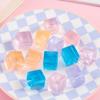 Ice Cube Squeeze Toy Transparent Squeeze Toy Stress Relief Ball Realistic Ice Cube Fidget Toy Soft Cat Paw Pinch For Adults