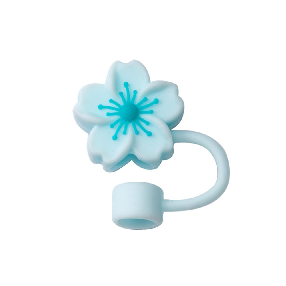 Tapa para Pajita con Forma de Flor de 10 mm/0,4 pulgadas Compatible con Vaso Stanley de 30 y 40 Oz Tapa de Pajita de Flor de Silicona Suave