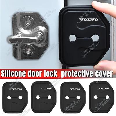 4Pcs Auto Protect Door Lock Cover Stickers Accessories Case For Volvo XC90 V90 V60 XC60 V40 S80 S60 S90 C40 XC40 V70 XC70 AWD