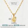 18K Gold Stainless Steel Flower Pendant Necklace - Fashionable Women's Collarbone Chain