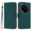 For Vivo X200 Ultra 5G Case Solid Color Wallet Leather Phone Cover with Strap