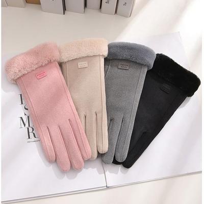 Guanti da Ciclismo Invernali da Donna in Velluto con Dita Separate, Anti-Freddo, Antivento, Touchscreen – Spessi, Caldi, Versatili per l'Esterno.