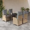 VidaXL 5-Piece Garden Dining Set with Cushions, Patio Table and Chair, Patio Furniture, Outdoor Furniture, 3213258