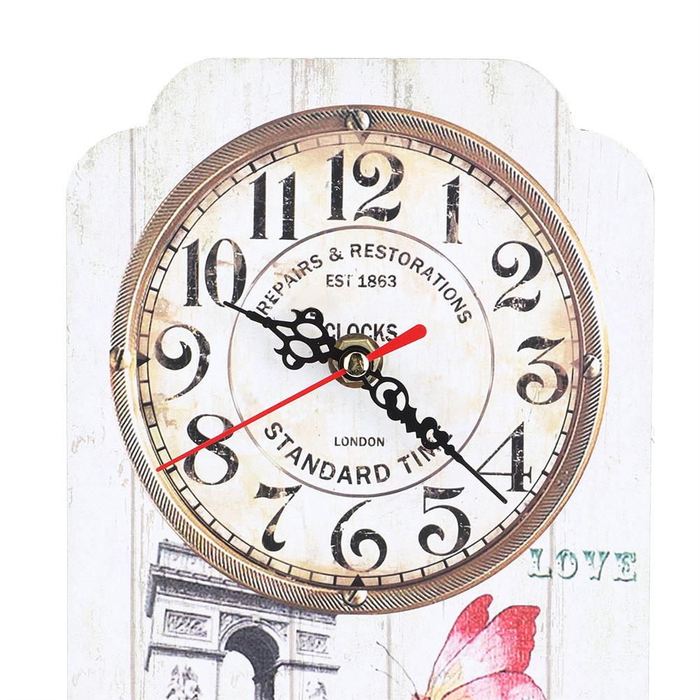 European Style Pattern Wall Hanging Clock Distinctive Home Living Bar Office Ornament
