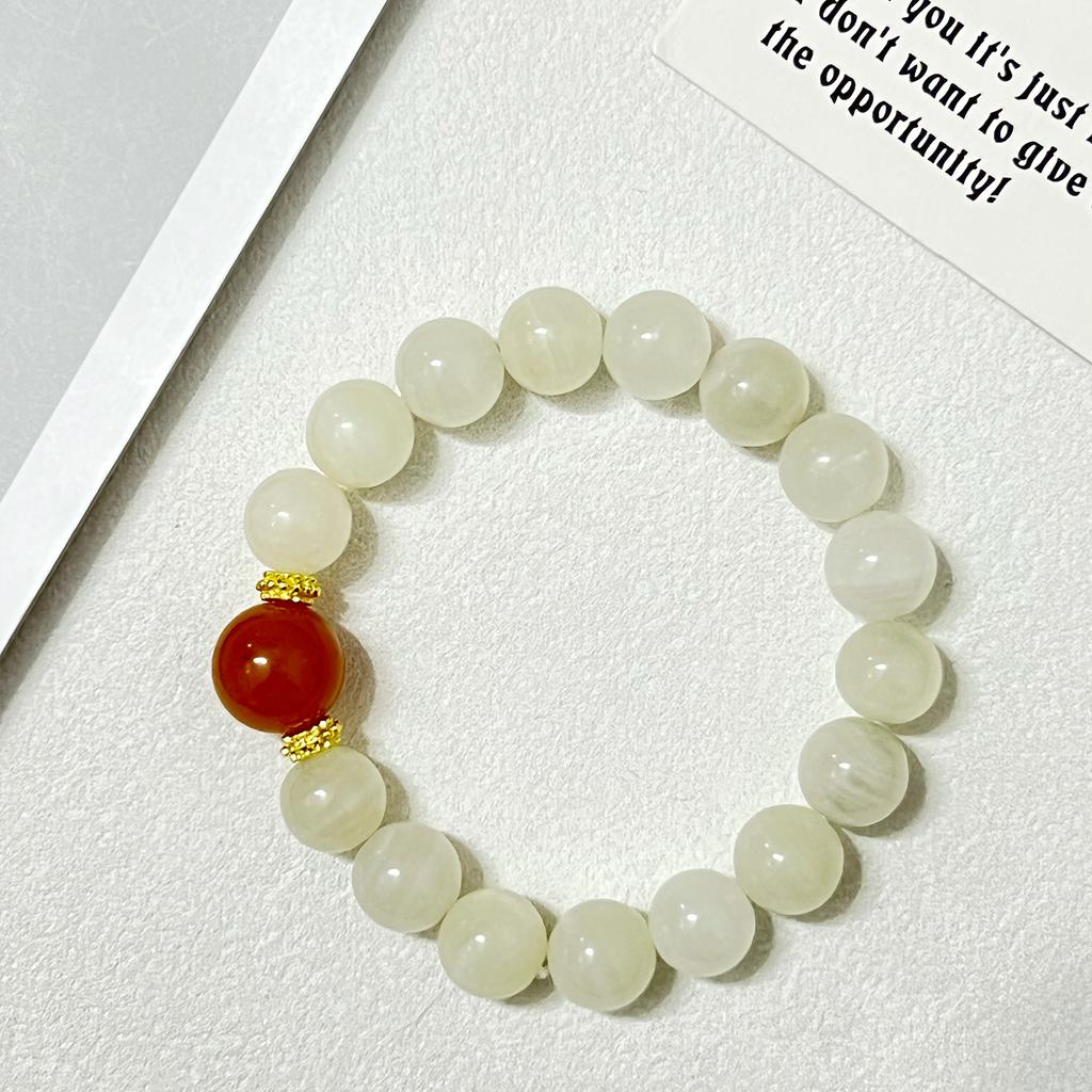 10mm Round Beads Calcite Bracelet for Women Elastic Beaded Bracelet Natural Stone Bangle DIY Jewelry Gifts