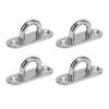 4 Pack Oval Hammock Hanging Pad Eye Plate Wall Mounting Stainless Steel Sun Sail Ceiling Hook Plate