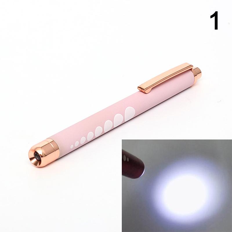 LED Medical Penlight Flashlight With Pupil Gauge Pocket Clip Pen Light For Doctor Nurse Diagnosis