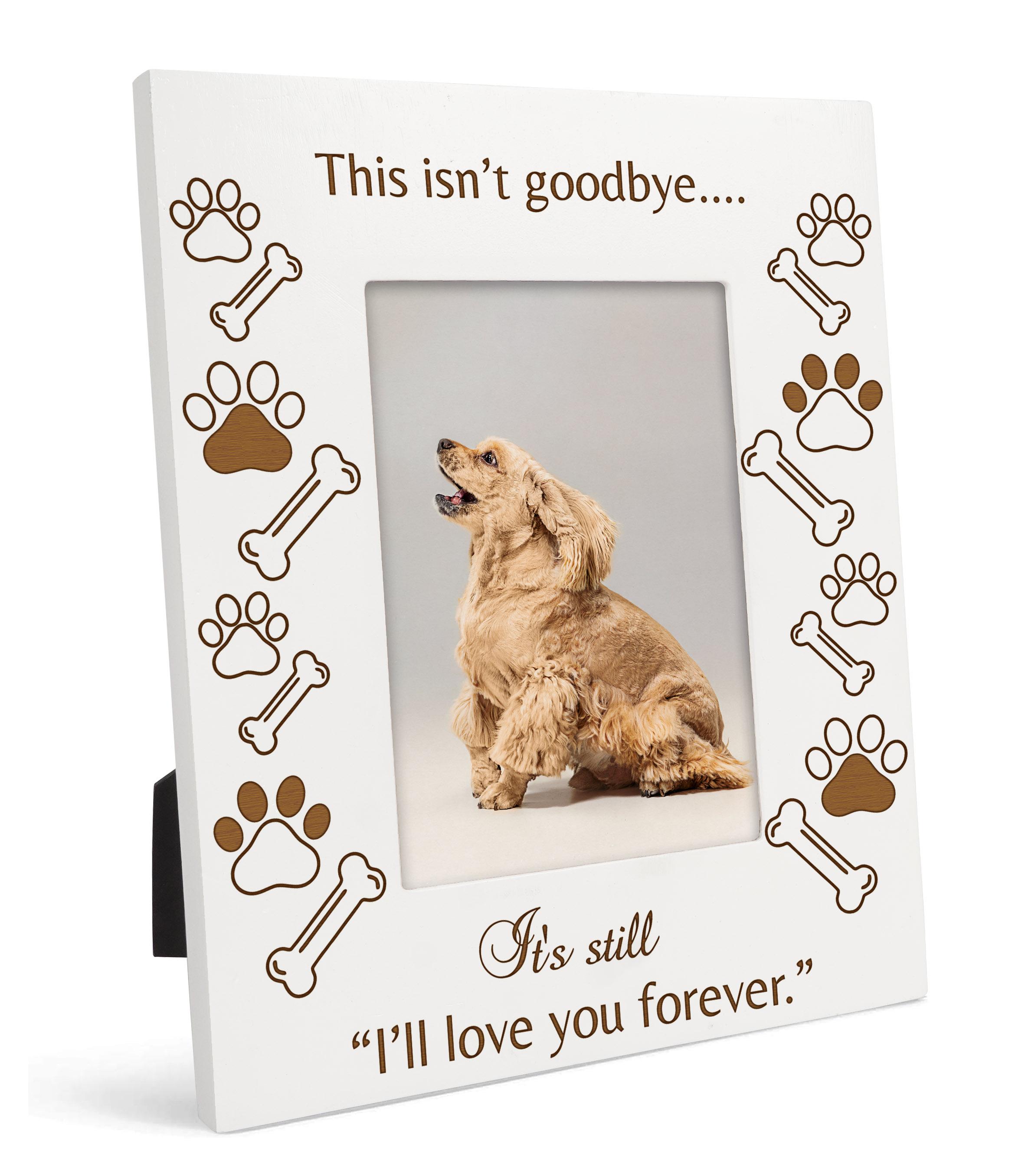 

Любий Сувенір Зроблено з Любов ю Гравірована Настільна Дерев яна Рамка для Фотографій Це Не Прощання . Цитати Біла рамка для фотографій 4x6 Inches Vertical білий