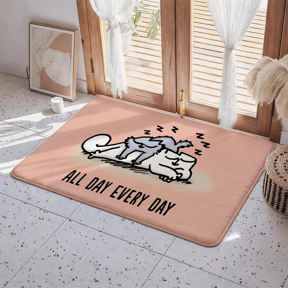 HOT Cartoon S Simons Cat Floor Mat Eco Flannel Doormat Non Slip Odorless Indoor Floor Rug Soft Short Plush Home Mat
