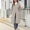 Women's Long Puffer Jacket Winter Warm Quilted Coat Long Sleeve Zip Up Outwear with Hood Casual Outfits Streetwear Autumn