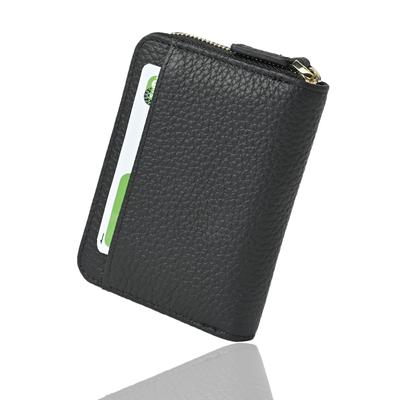 QUARE Damskie Etui na Karty, Miejsca na Karty, Portmonetka na Monety, Mini Portfel, Duża Pojemność, Kompaktowy, Mały, Ochrona przed Skanowaniem, Portmonetka na Monety ze Skóry Naturalnej (Królewski