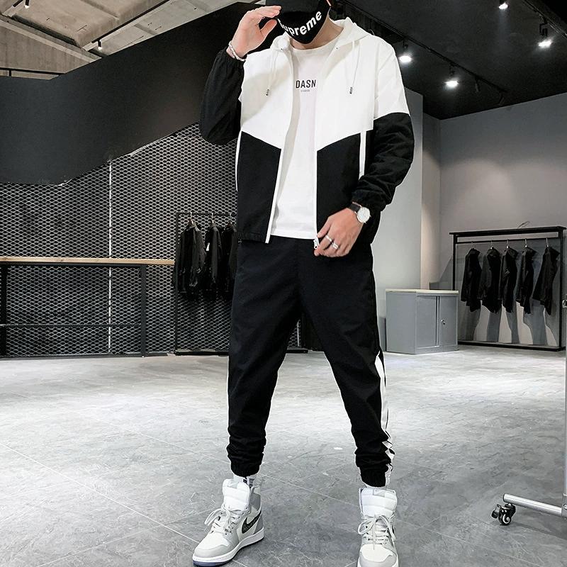 Men's Casual Suit Autumn Men's Jacket Set Sports Youth Trend Handsome Fashion Brand Men's Clothing