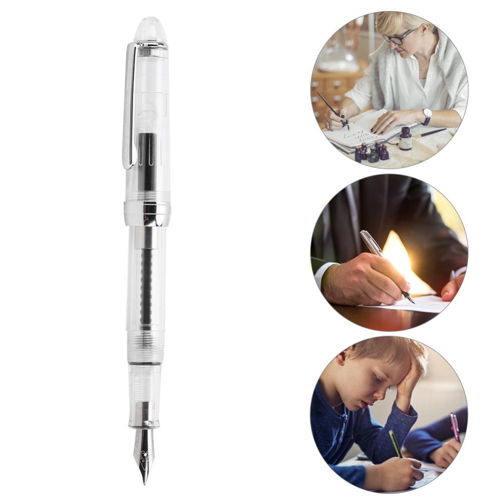 Iridium Nib Fountain Pen Transparent Ink Pen Stationery Writing Pen Writing Instrument