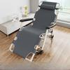 Steel Folding Recliner Chair Portable Adjustable Lazy Chair for Office Nap Home Outdoor Beach Camping