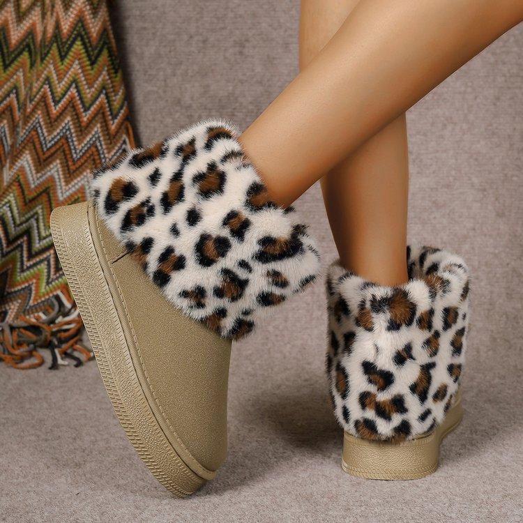 

Зимние женские ботинки на толстой платформе, теплые зимние ботинки, нескользящие короткие ботинки с подкладкой из искусственного меха, женские удобные мини-ботинки из искусственной замши для ходьбы 36