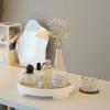 Plastic Round Storage Tray White Home Decorative Storage Tray Fashion Key Plate  Women