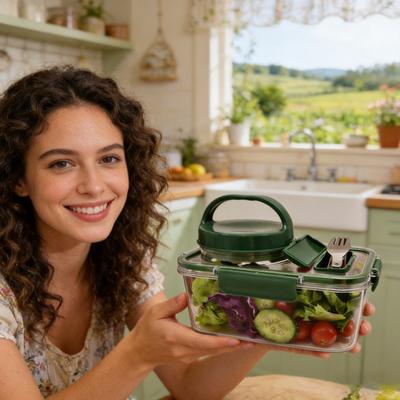 Contenitore per Insalata per Pranzo Scatola Portainsalata con Forchetta Tazza per Insalata Portatile Ermetica con Coperchio Porta Salsa per Ufficio Viaggio Scuola Pasti Quotidiani
