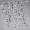 1pcs 5D Relief Colorful Star Nail Art Stickers Multi Macaron Mangxing Nail Decorations Self Adhesive Decals Accessories
