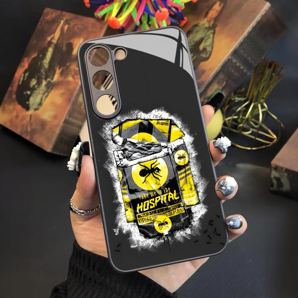 The Prodigy Artist Logo Phone Case For Samsung Galaxy S25 S24 S23 S22 S20 S21 Note20 Ultra Plus Fe Colored Silver Cover