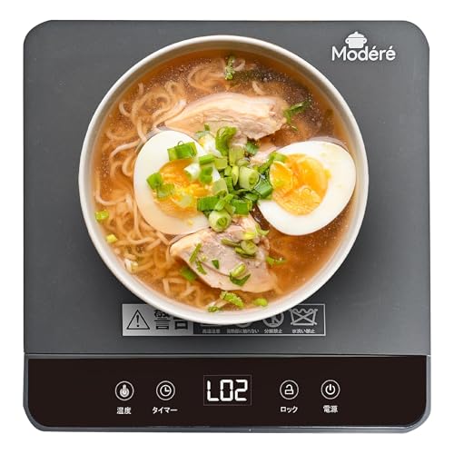 Tokyo Deco Insulated Heating Plate with Temperature Control, Small Size [Approx. 20cm x 20.5cm], Tabletop, Electric, Black [Temperature Control Functi
