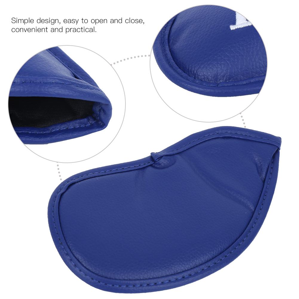 12PCS   Pattern PU Leather   Soft Convenient   Putter Cover Iron   Headcover Accessory During Outdoor Travel