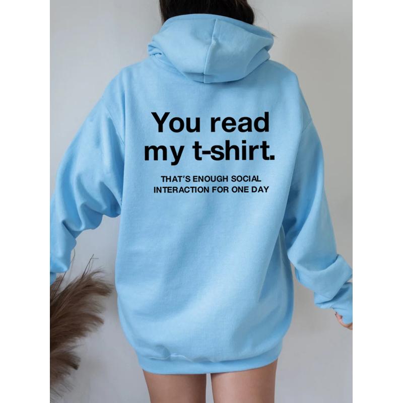 2023 Toamna iarna Cititi imprimeu litere hanorace femei