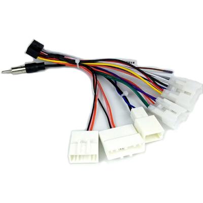 Rádio de navegação com tela estéreo para carro, conversor de chicote elétrico de 16 pinos, compatível com-toyota