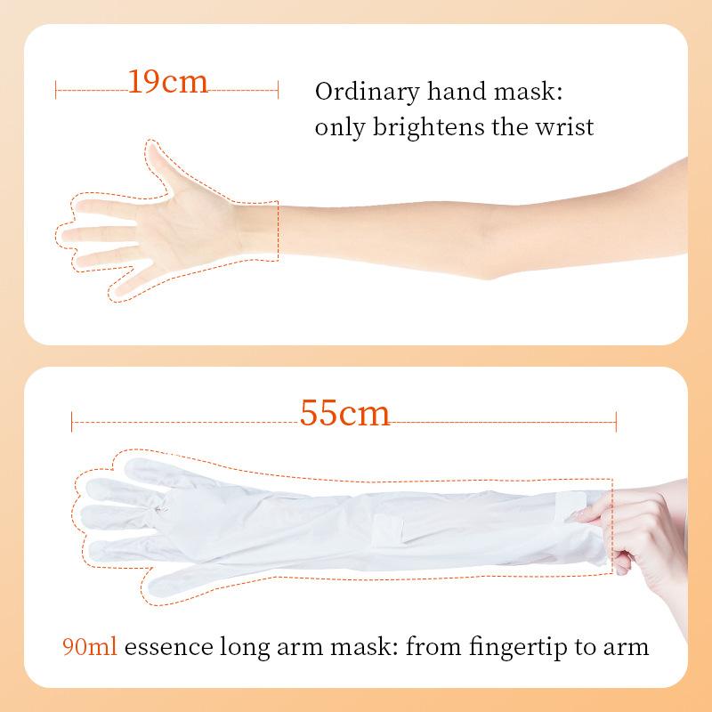 Vitamin C Long Hand Mask SADOER Whitening Moisturizing Soft Long Gloves Care
