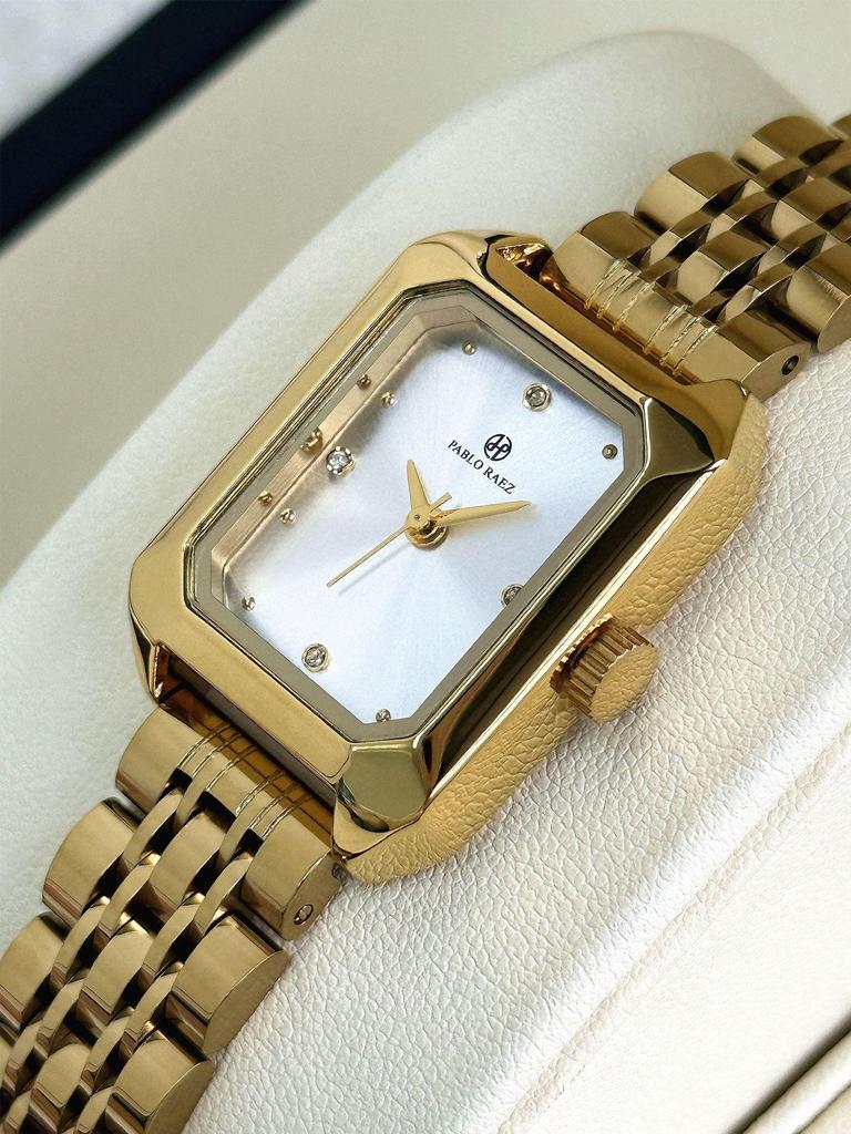 New Luxury Women's Rhinestone Waterproof Quartz Watch with Steel Band