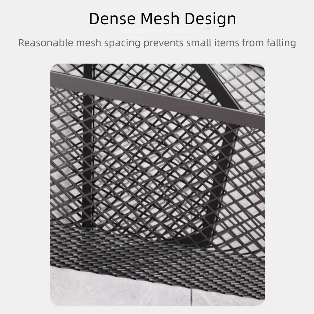 Large Capacity Vegetable Fruit Storage Rack Carbon Steel Seasoning Storage Organizer  Bathroom