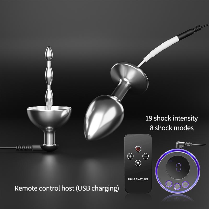 Elektrický šok Koňské oko Tyč Uretrální stimulátor Penis Plug Nerezová ocel Tahací kulička Pánský masturbátor Vlny Katetr Sexuální hračky