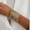 Contemporary Square CCB Bracelet Geometric Artisanal Design Sturdy Wear Resistant Jewelry For Modern Fashion Lovers