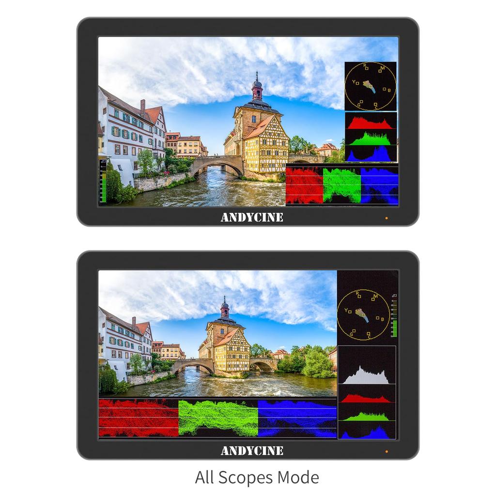 ANDYCINE T6 DSLR Video 1920x1080 Durable Aluminum 4K HDMI Full 3D LUTs Case 6-inch Monitor, Resolution, Shell, On-Camera Monitor, Waveform, (Carry