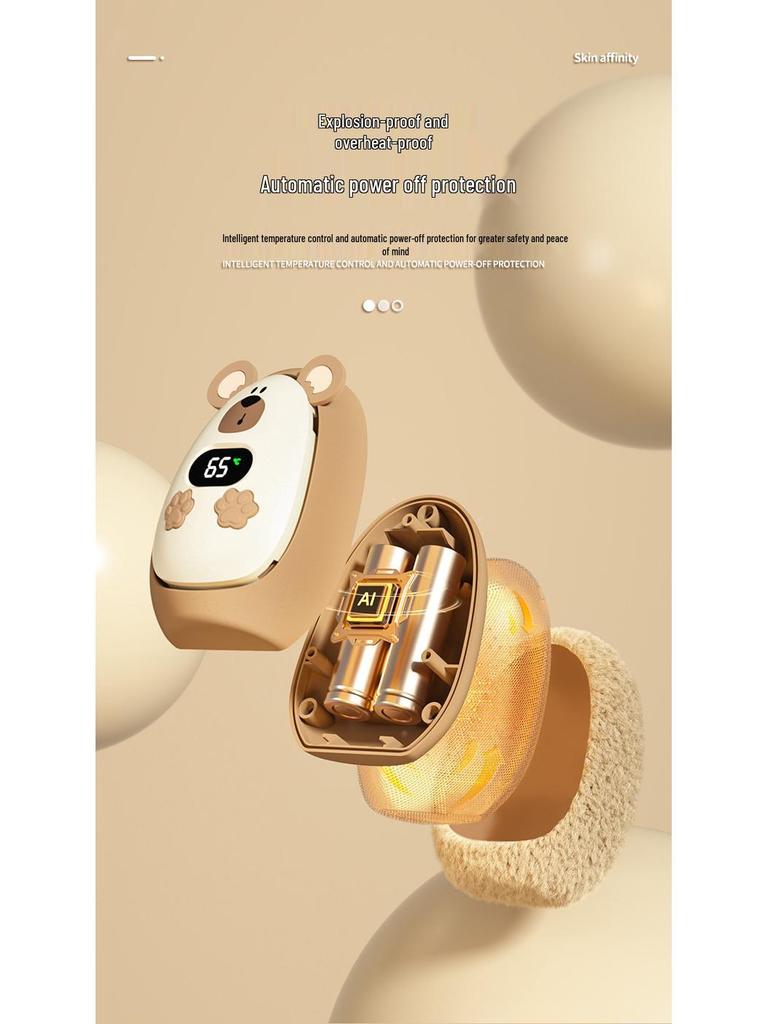 2024 USB Rechargeable Mini Plush Pet Hand Warmer