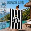 Fc Crest Design Printed Microfiber Beach Towel, Soft And Absorbent, Quick-Dry, Ideal for Summer Travel, Beach Essential, Swimming Pool