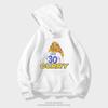 Autumn hooded sweater pullover European and American style trend loose basketball casual towel back curry printed jacket