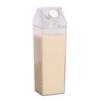 Box Juice Tea Transparent Plastic Milk Carton Water Bottle Portable PS Clear Plastic Leakage Lightweight Milk Cup