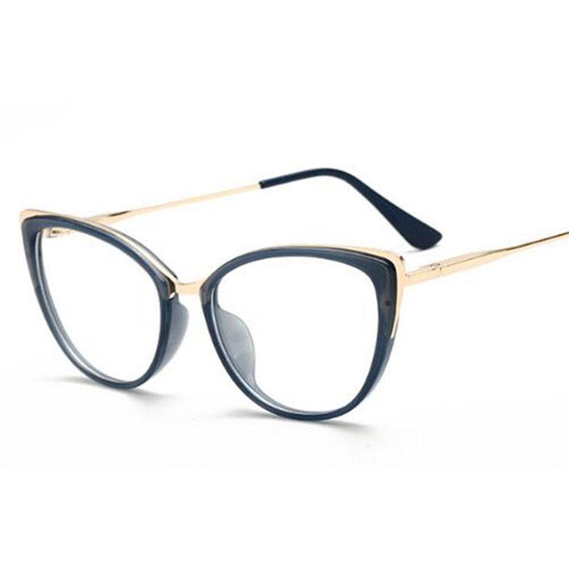 Cat Eye Spectacle Women Transparent Frame Optical Eyewear Myopia Glasses Diopter 0 -0.5 -0.75 -1.0 -2.0 -2.5 -3.0 To -6.0