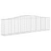 Vidaxl Kosze Gabionowe, 2 Szt, 400X50X100/120 Cm, Galwanizowane Żelazo
