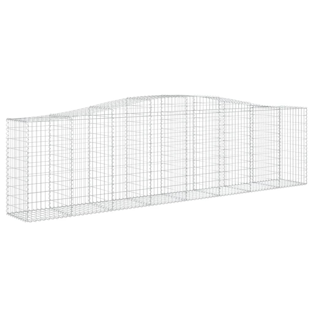 Vidaxl Kosze Gabionowe, 2 Szt, 400X50X100/120 Cm, Galwanizowane Żelazo