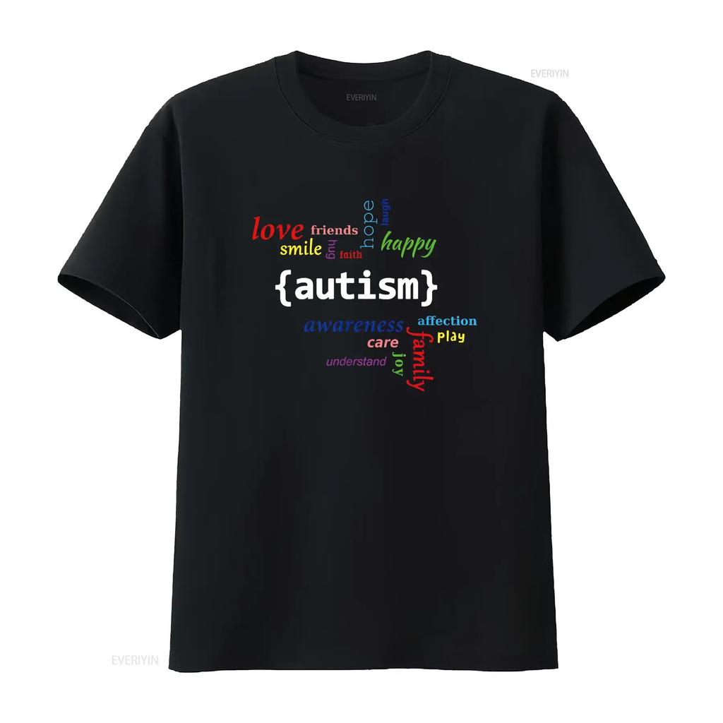 Autism T Shirt Awareness for Kids Vintage Washed Breathable Unisex Stretched Fashion Slightly Comfortable Casual Streetwear