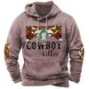 Cross border new casual trend hoodie hoodie retro 3D printed men's sportswear European and American streetwear