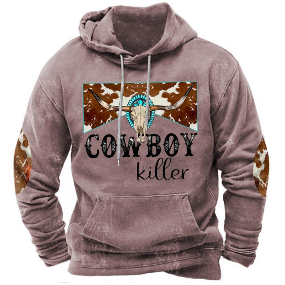 Cross border new casual trend hoodie hoodie retro 3D printed men's sportswear European and American streetwear