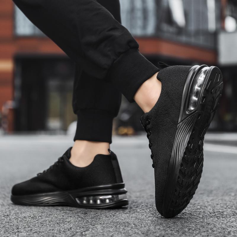 New popcorn soft sole lightweight breathable shock absorption anti-slip wear wear lace-up sports casual shoes men jogging shoes