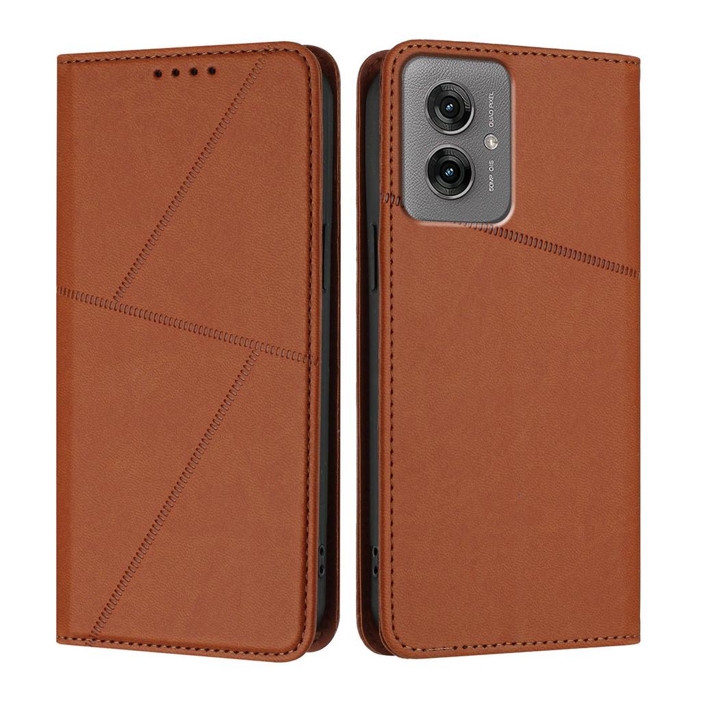 For Motorola Moto G55 5G Wallet Case Magnetic Closure Leather Flip Phone Cover with Stand