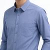 Men's Bamboo Fiber Long Sleeved Wrinkle-Free Comfortable Breathable Fit Striped Solid Shirts Business Casual Blouses Plus Sized